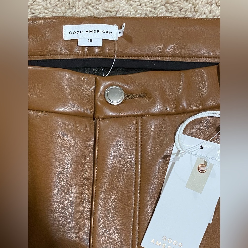 Good American Better Than Leather Good Icon in Burnt Caramel Size 18 - Picture 10 of 10